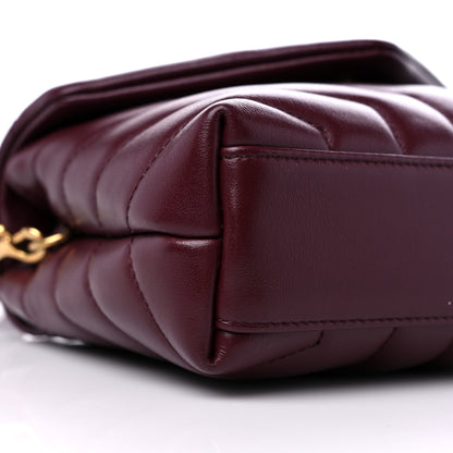 Saint Laurent Calfskin Y Quilted Monogram Toy Loulou Monogram Crossbody Bag Rouge Legion 9 of 10