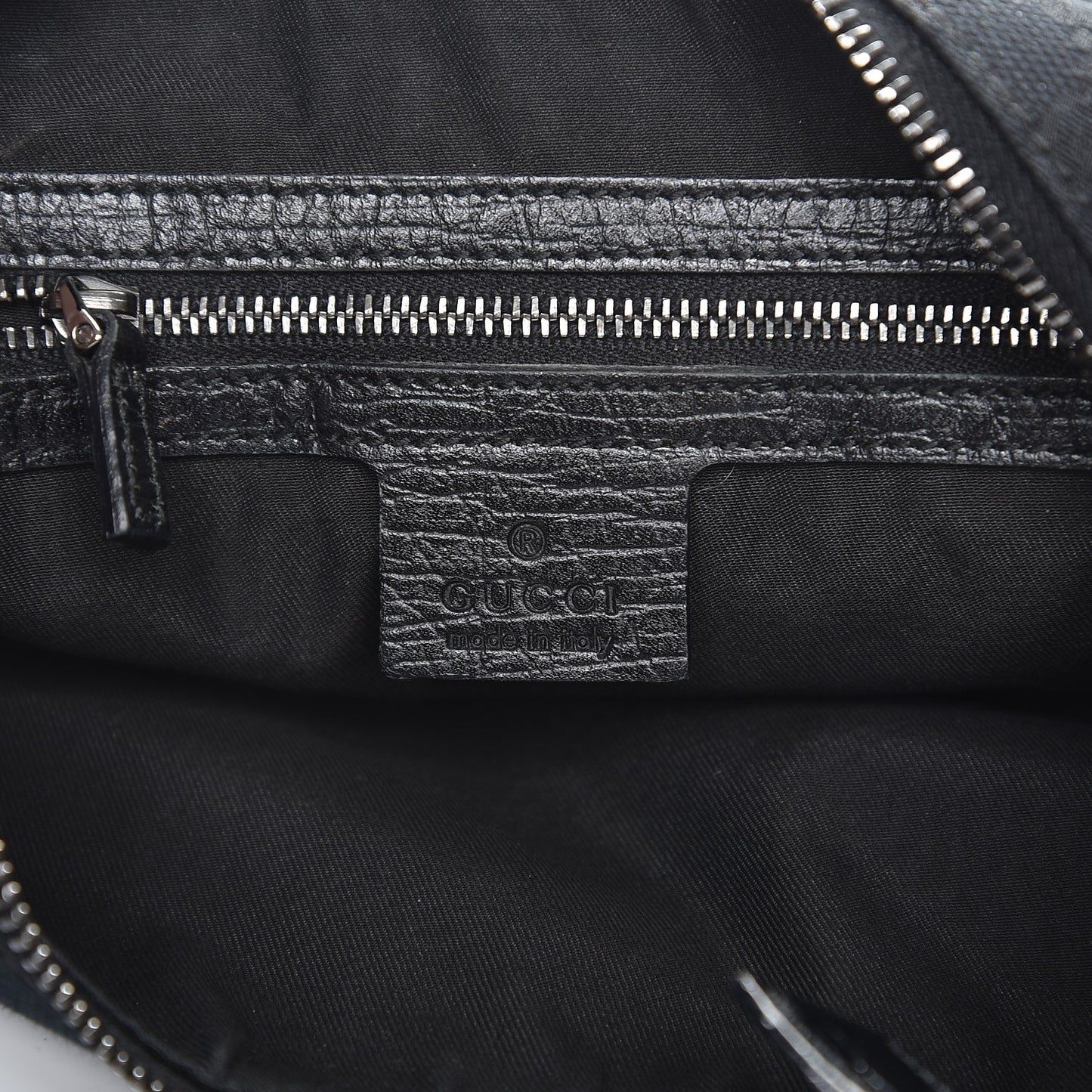Monogram Medium Horsebit Chain Hobo Black