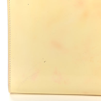 Saint Laurent Patent Calfskin Ombre Monogram Large Belle De Jour Clutch Ivory Black 13 of 14