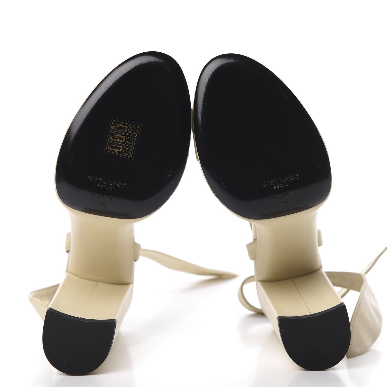 Saint Laurent Vendome Nappa Bianca 85 Platform Sandals 38 Light Cream 5 of 10