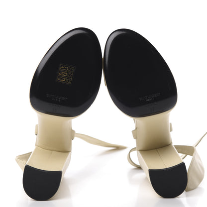 Saint Laurent Vendome Nappa Bianca 85 Platform Sandals 38 Light Cream 5 of 10