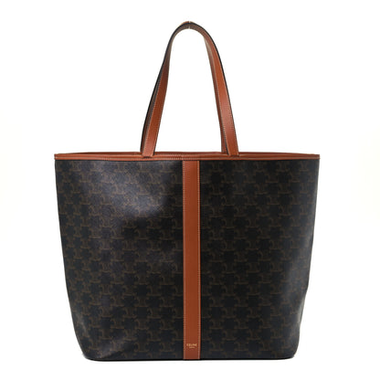Celine Triomphe Canvas Calfskin Medium Cabas Bag Tan 1 of 10