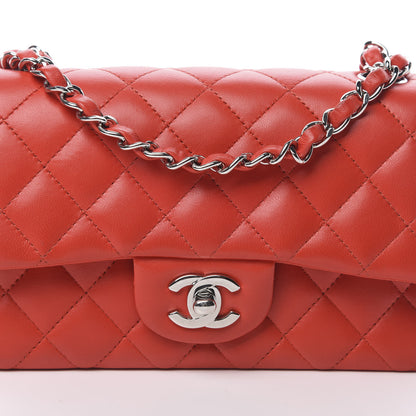 Chanel Lambskin Quilted Mini Rectangular Flap Red 8 of 13
