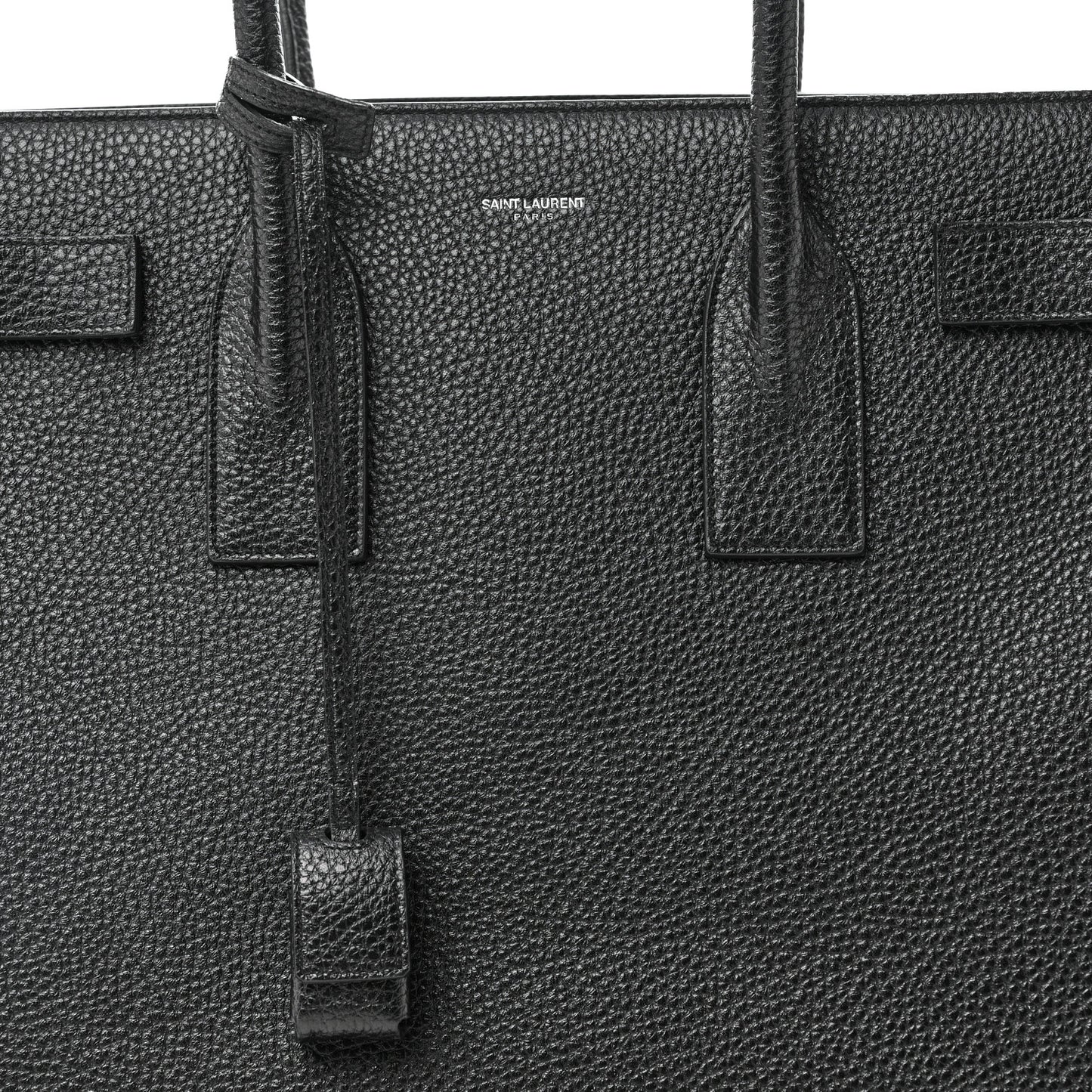 Grained Calfskin Large Sac De Jour Black