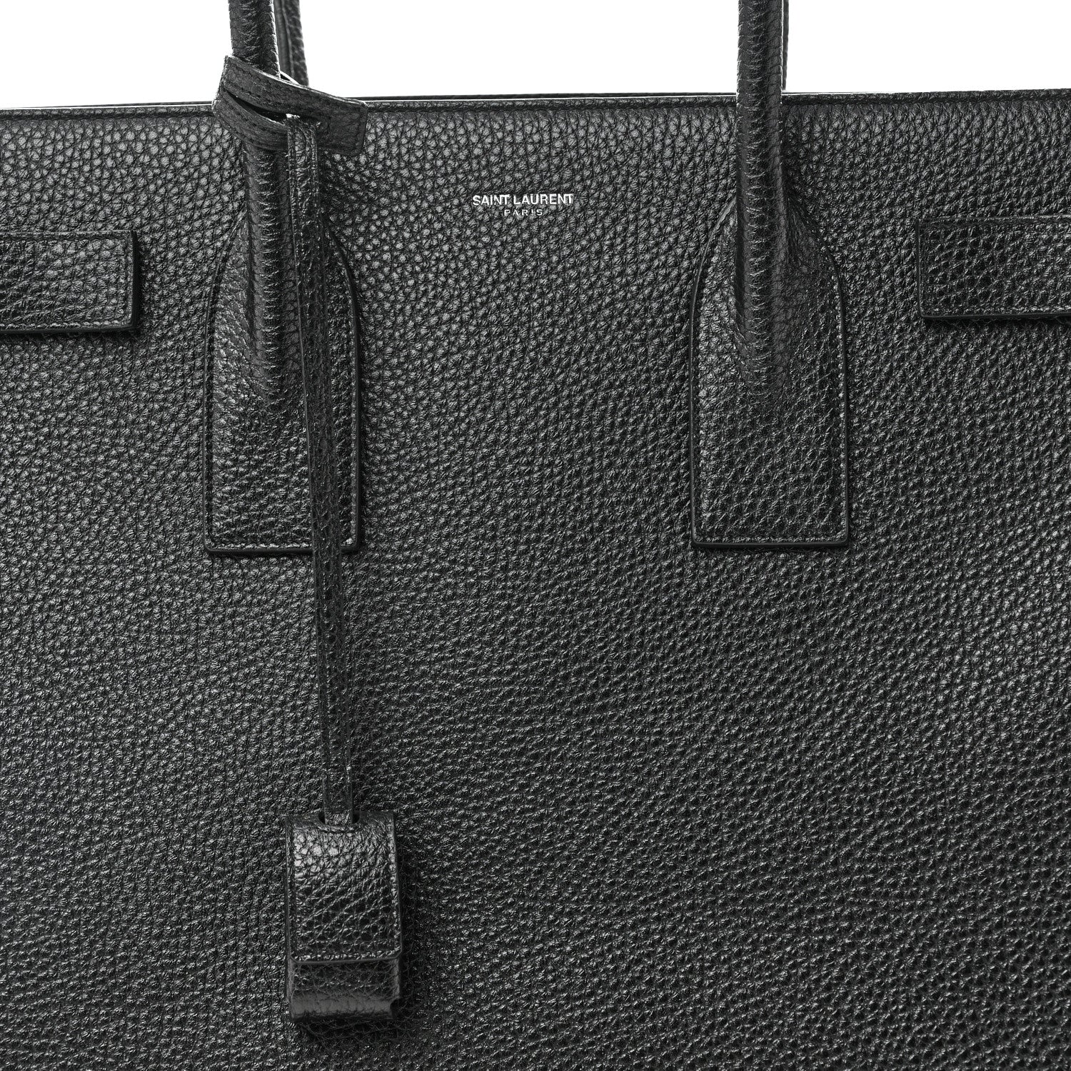 Saint Laurent Grained Calfskin Large Sac De Jour Black 7 of 9