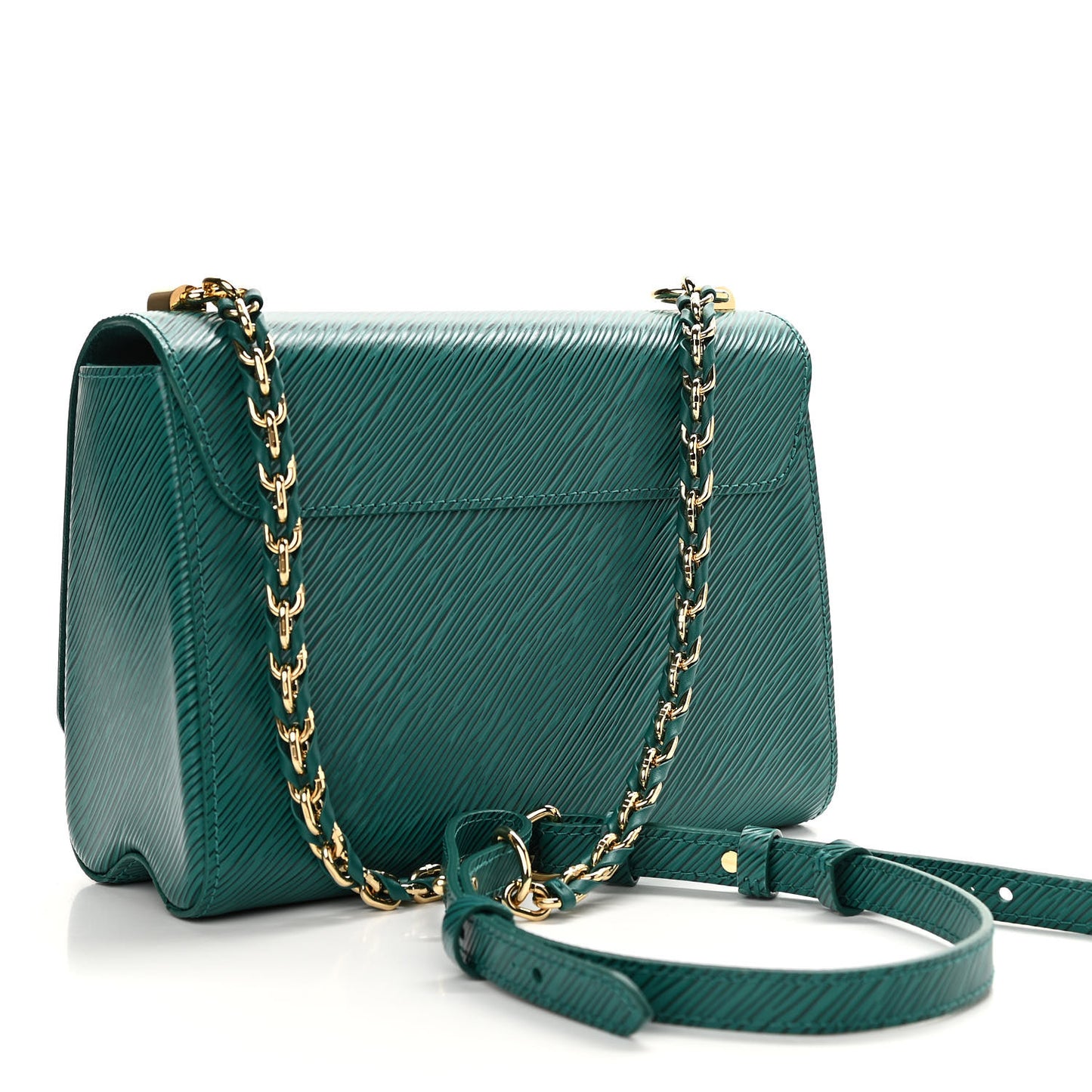 Epi Twist Shoulder Bag MM Emeraude