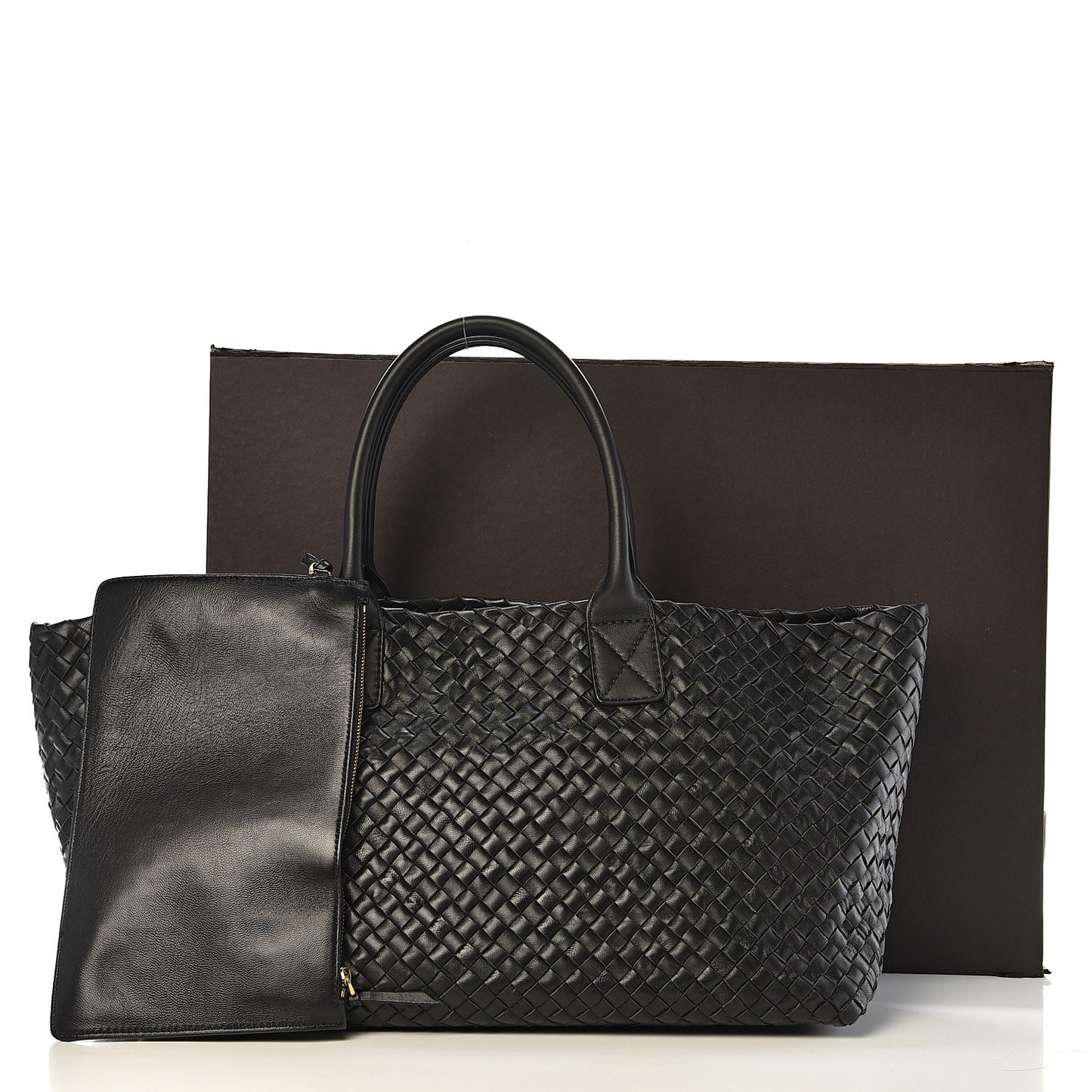 Nappa Intrecciato Medium Cabat Black