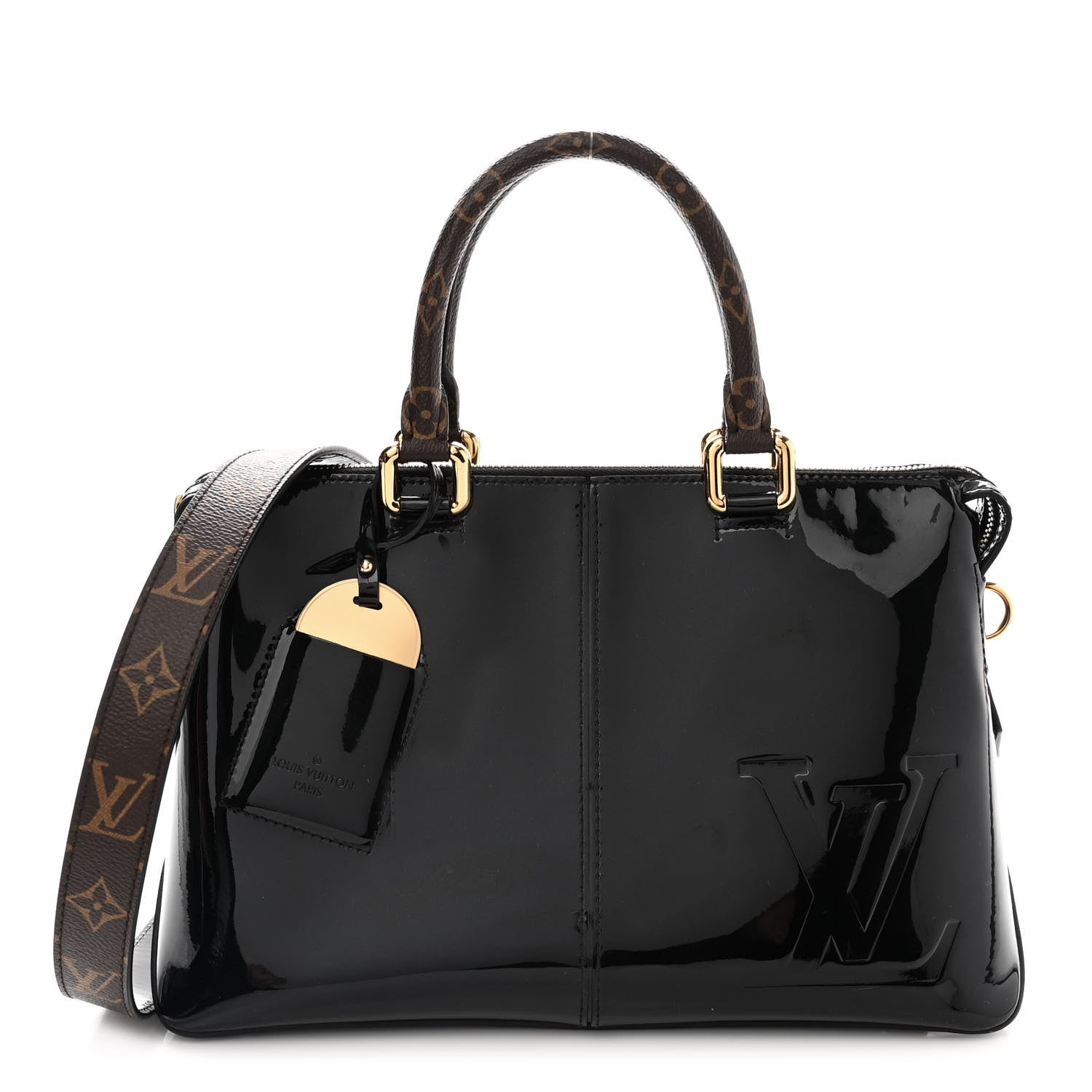 Louis Vuitton Patent Calfskin Miroir Tote Black 1 of 13