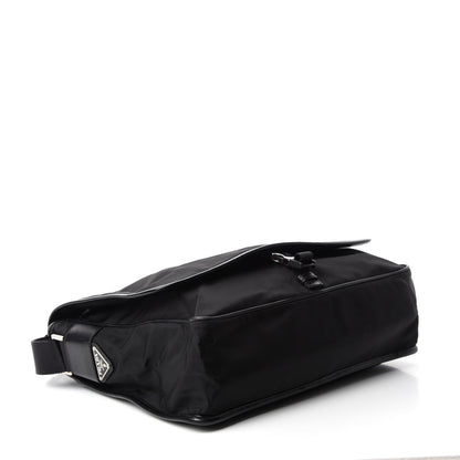 Prada Tessuto Nylon Saffiano Messenger Bag Black 4 of 9