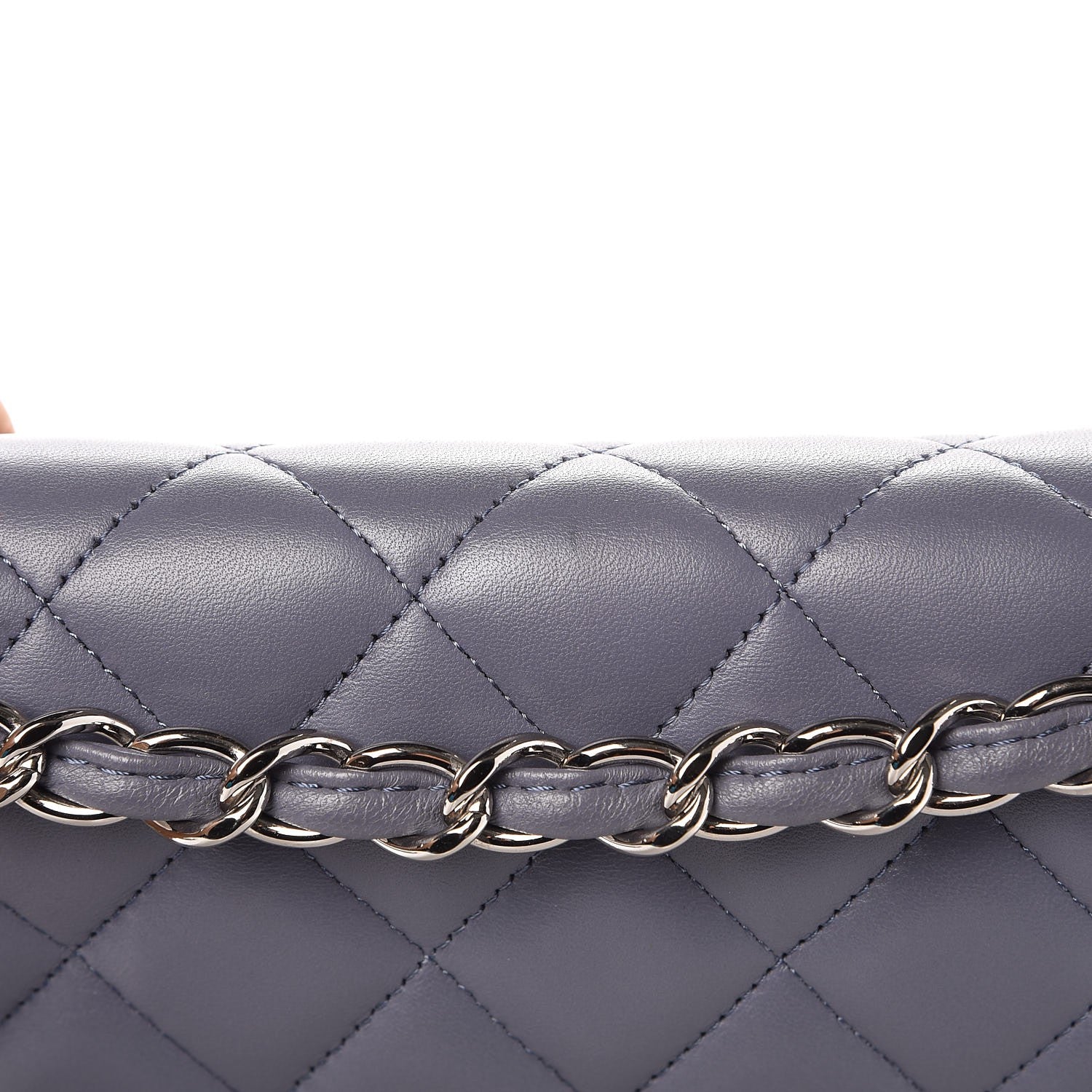Chanel Lambskin Quilted Maxi Double Flap Grey 12 of 12