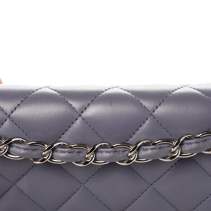 Chanel Lambskin Quilted Maxi Double Flap Grey 12 of 12