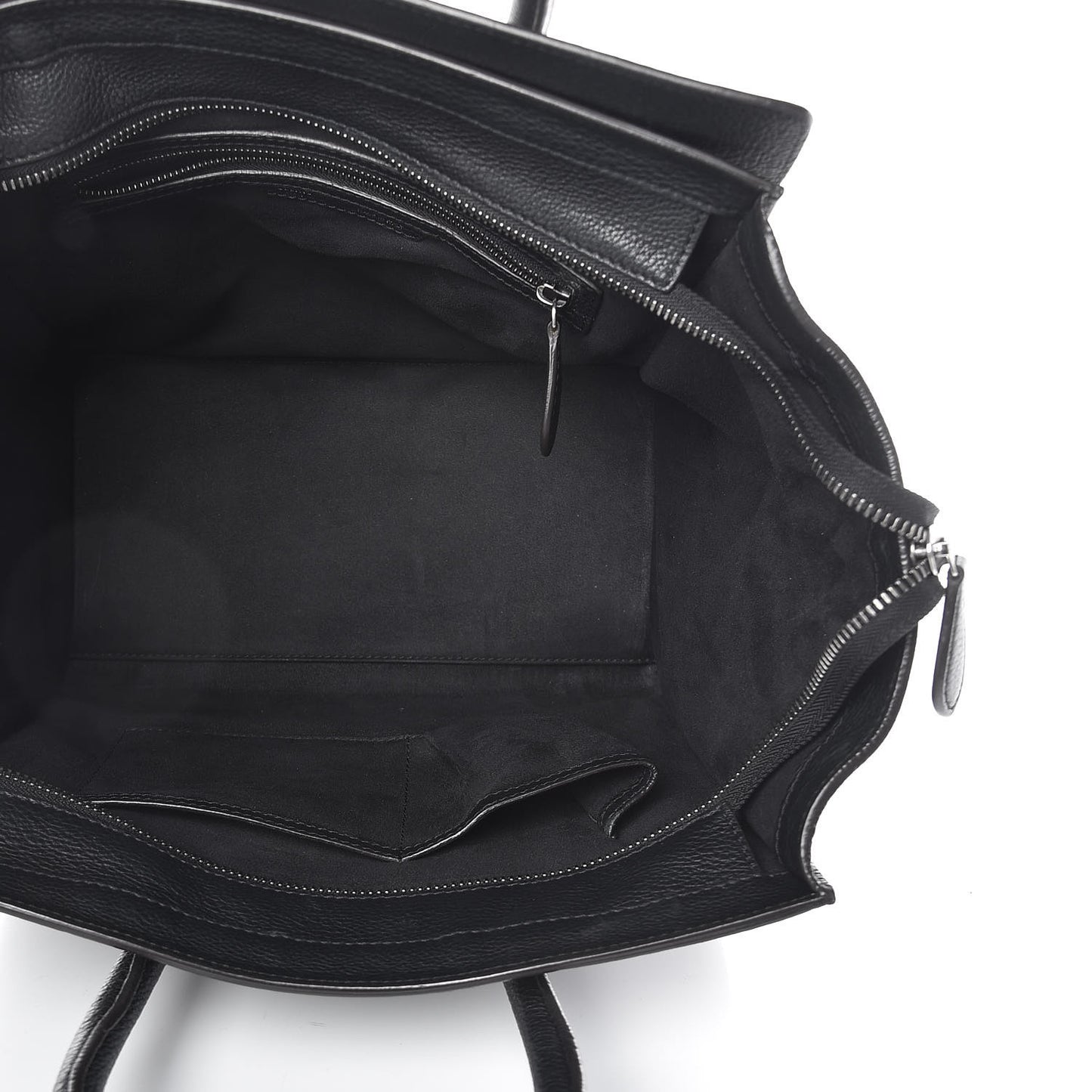 Drummed Calfskin Mini Luggage Black