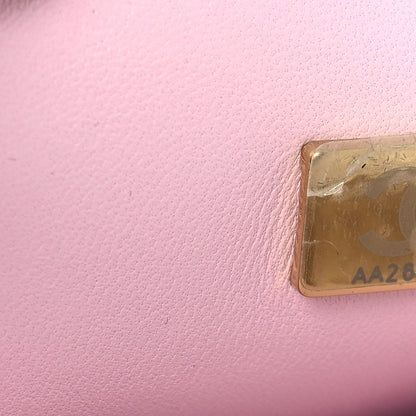Chanel Crystal Embellished Metallic Lambskin Mini Chanel 22 Pink 7 of 11