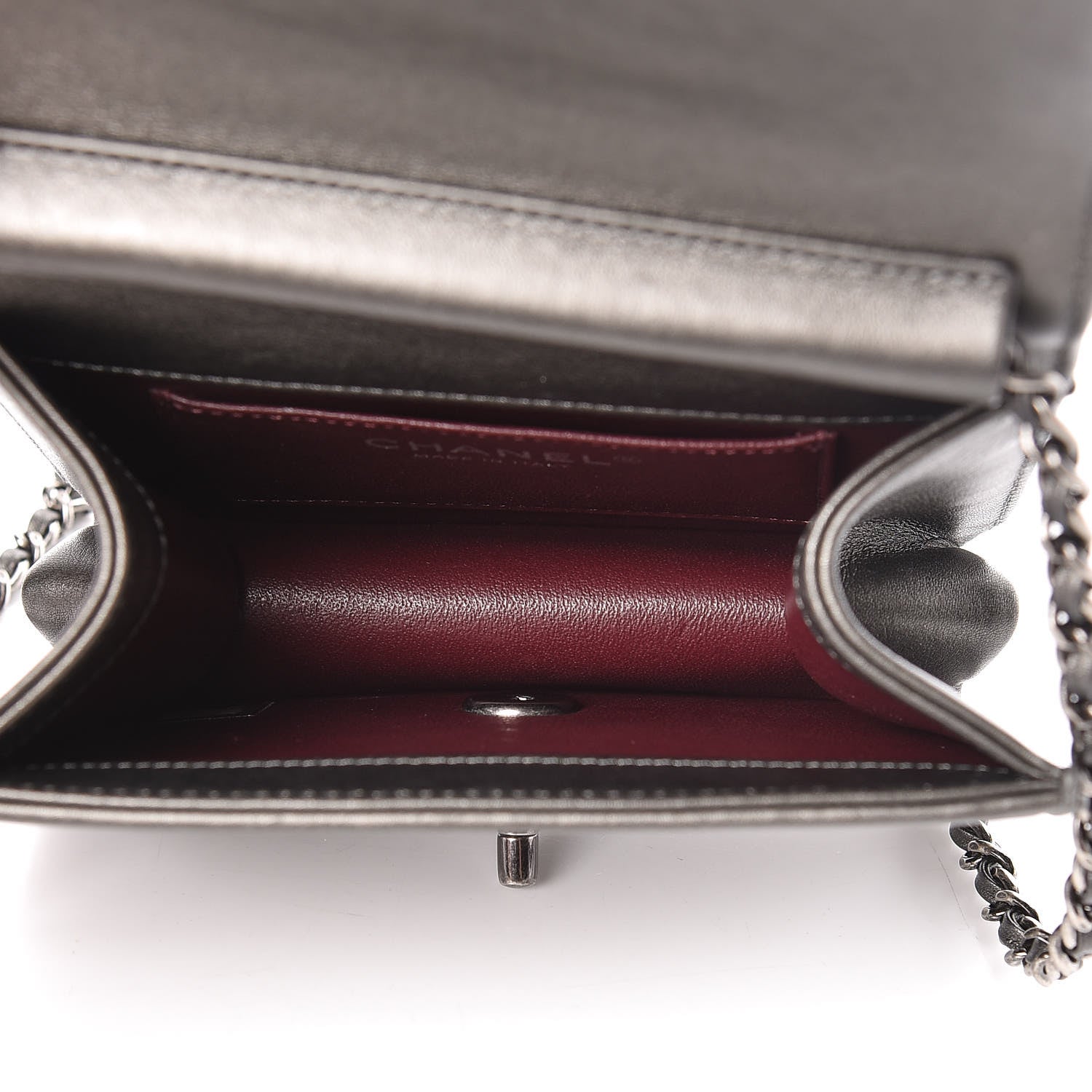 Chanel Metallic Calfskin Mini Propeller Flap Charcoal 5 of 13