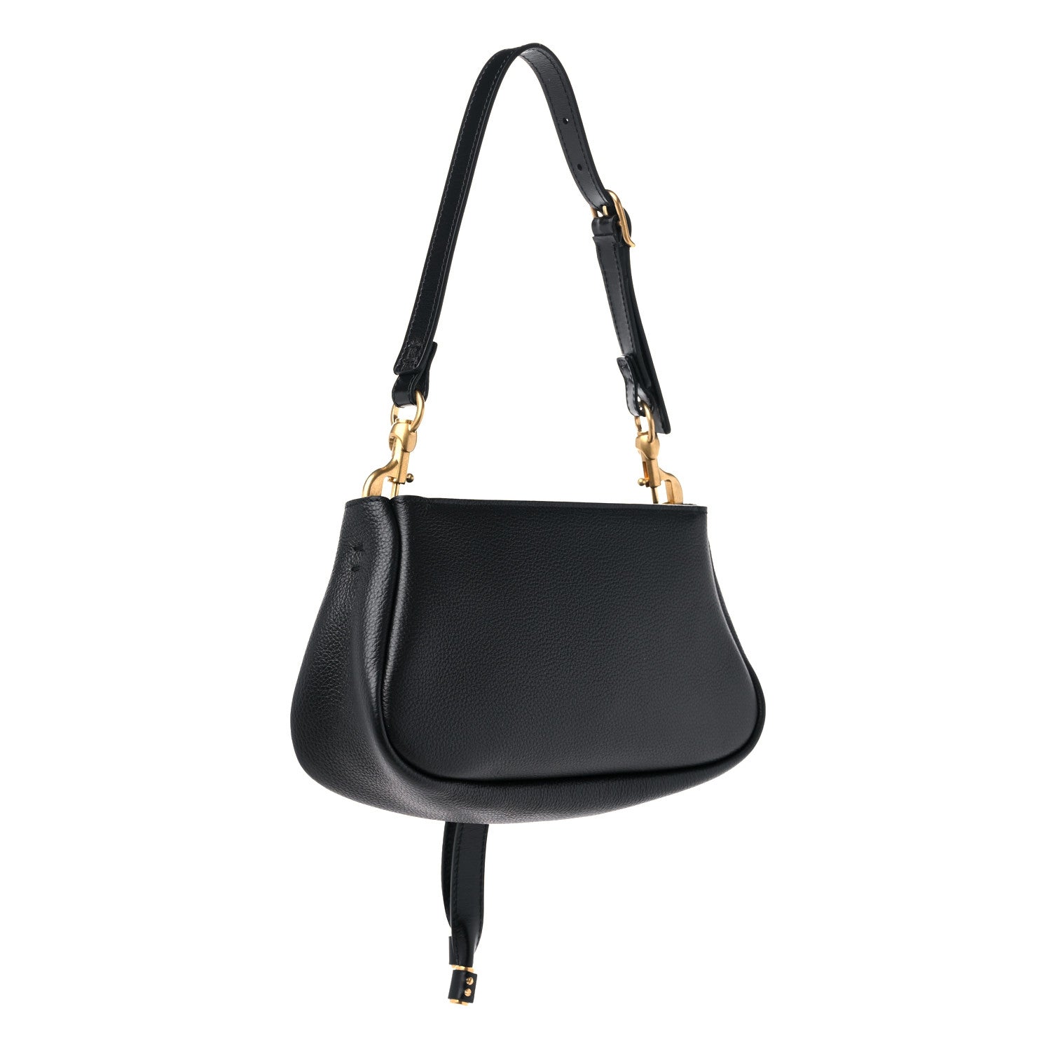 Chloe Shiny Grained Calfskin Marcie Clutch Black 3 of 9