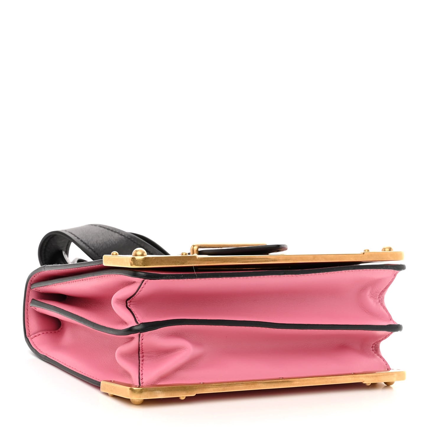 City Calf Saffiano Cahier Bag Fuxia Black