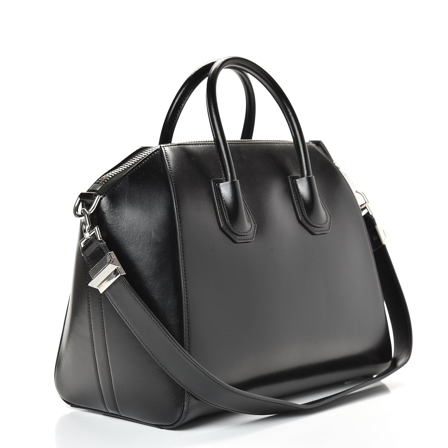 Shiny Lord Calfskin Medium Antigona Black
