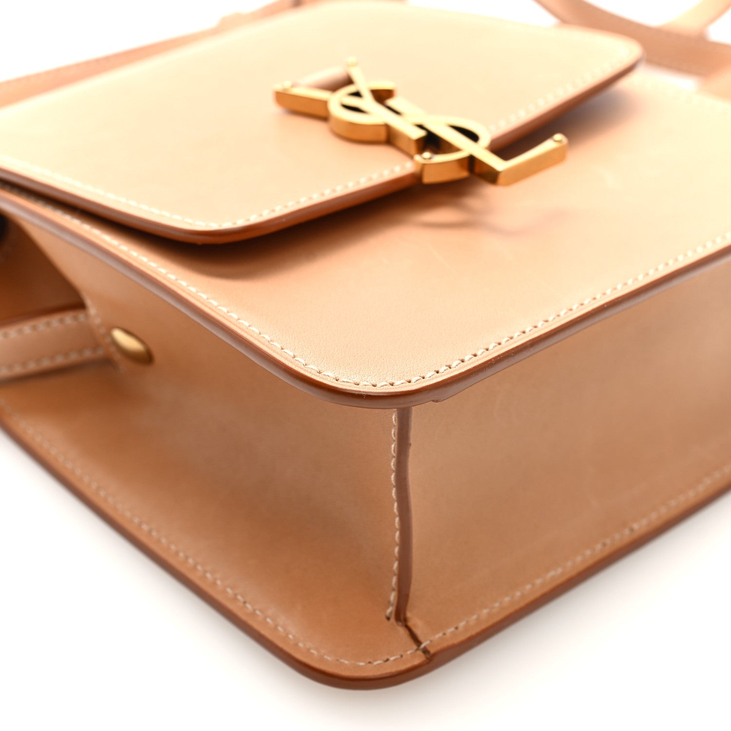 Saint Laurent Smooth Calfskin North South Kaia Satchel Vintage Brown 8 of 9