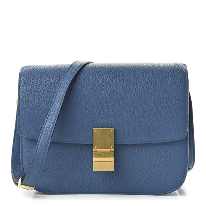 Celine Goatskin Medium Classic Box Flap Bag Deepsea 1 of 10