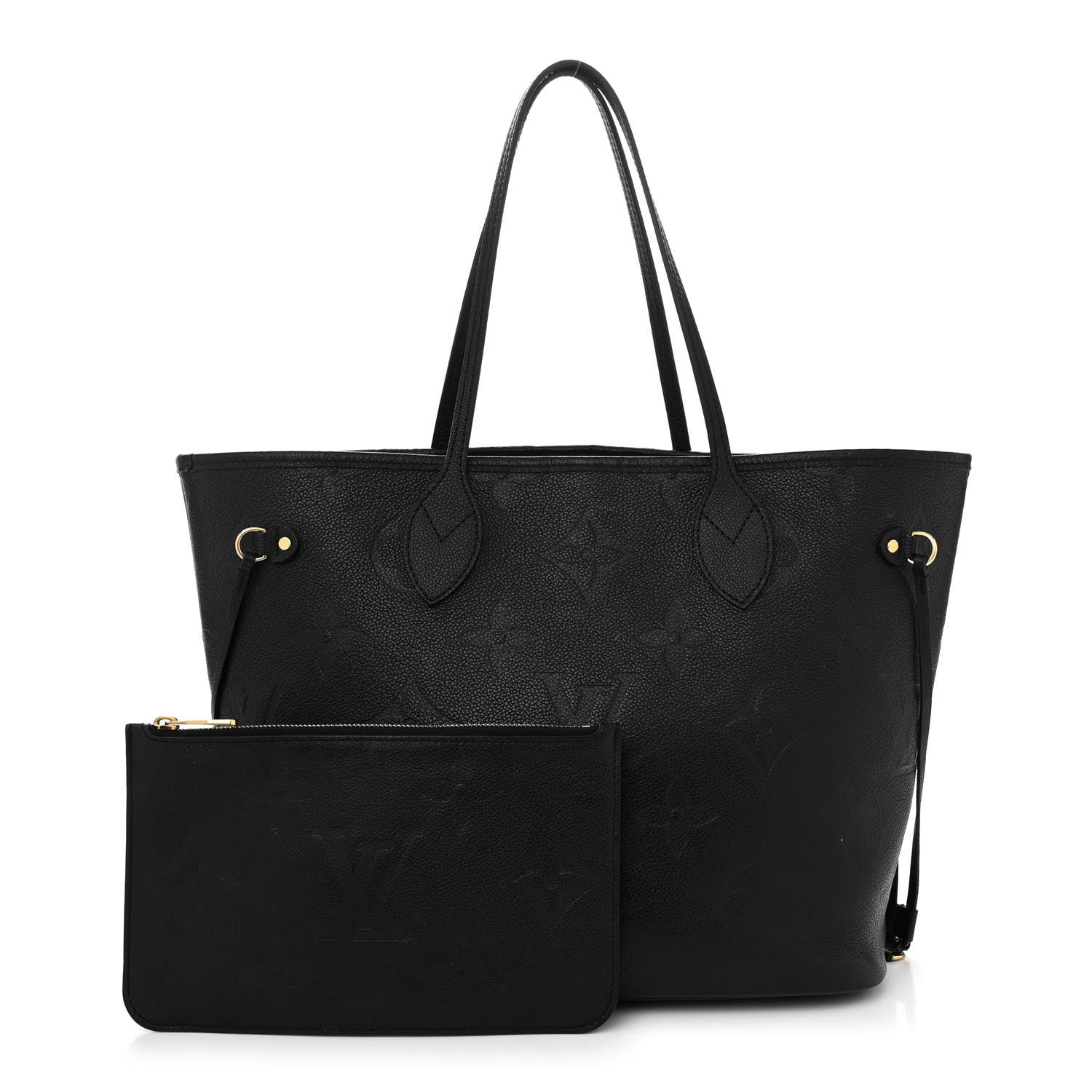 Louis Vuitton Empreinte Monogram Giant Neverfull MM Black 3 of 12