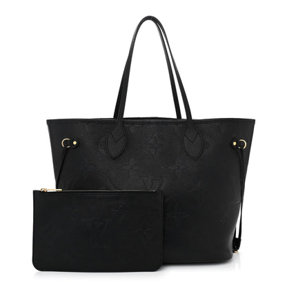 Louis Vuitton Empreinte Monogram Giant Neverfull MM Black 3 of 12