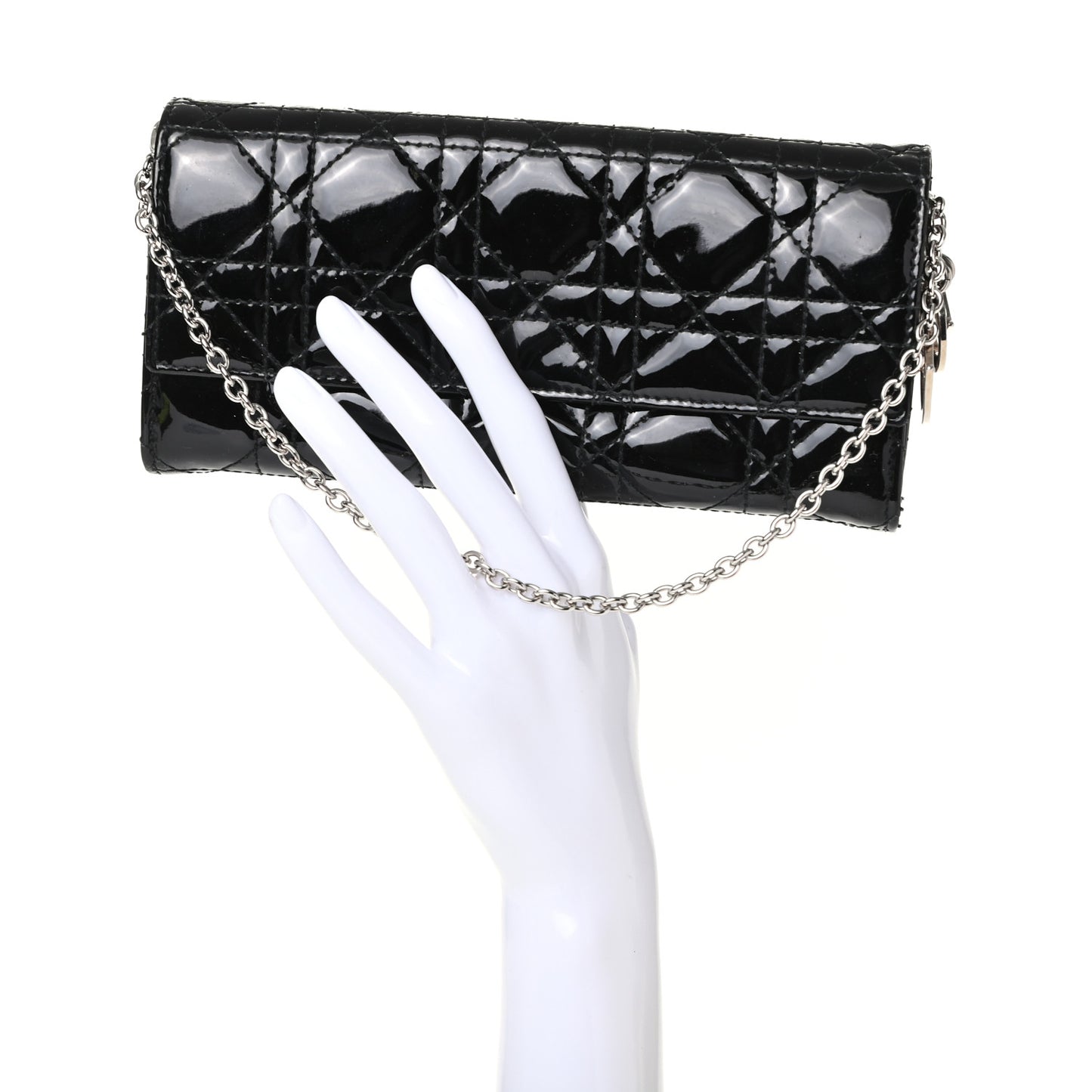 Patent Cannage Rendez-vous Chain Wallet Black