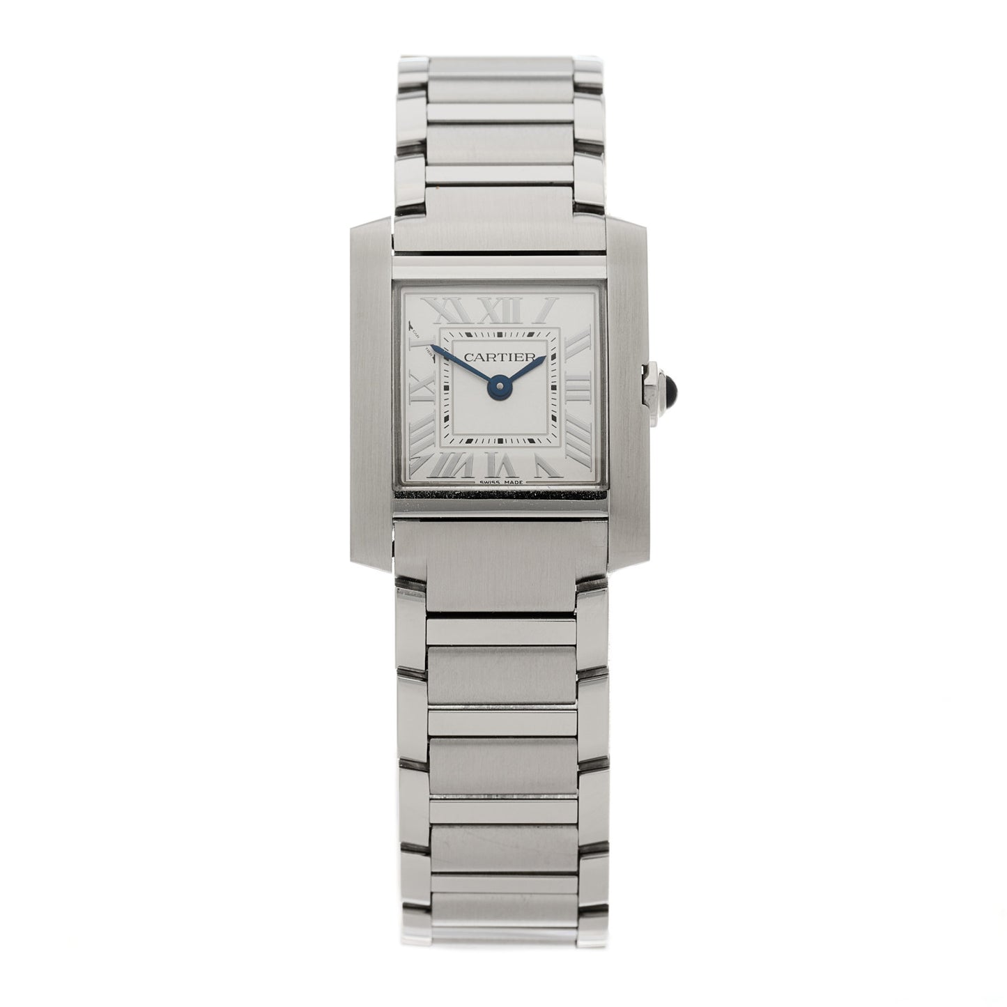 Stainless Steel 21mm Tank Francaise Quartz Watch Silver