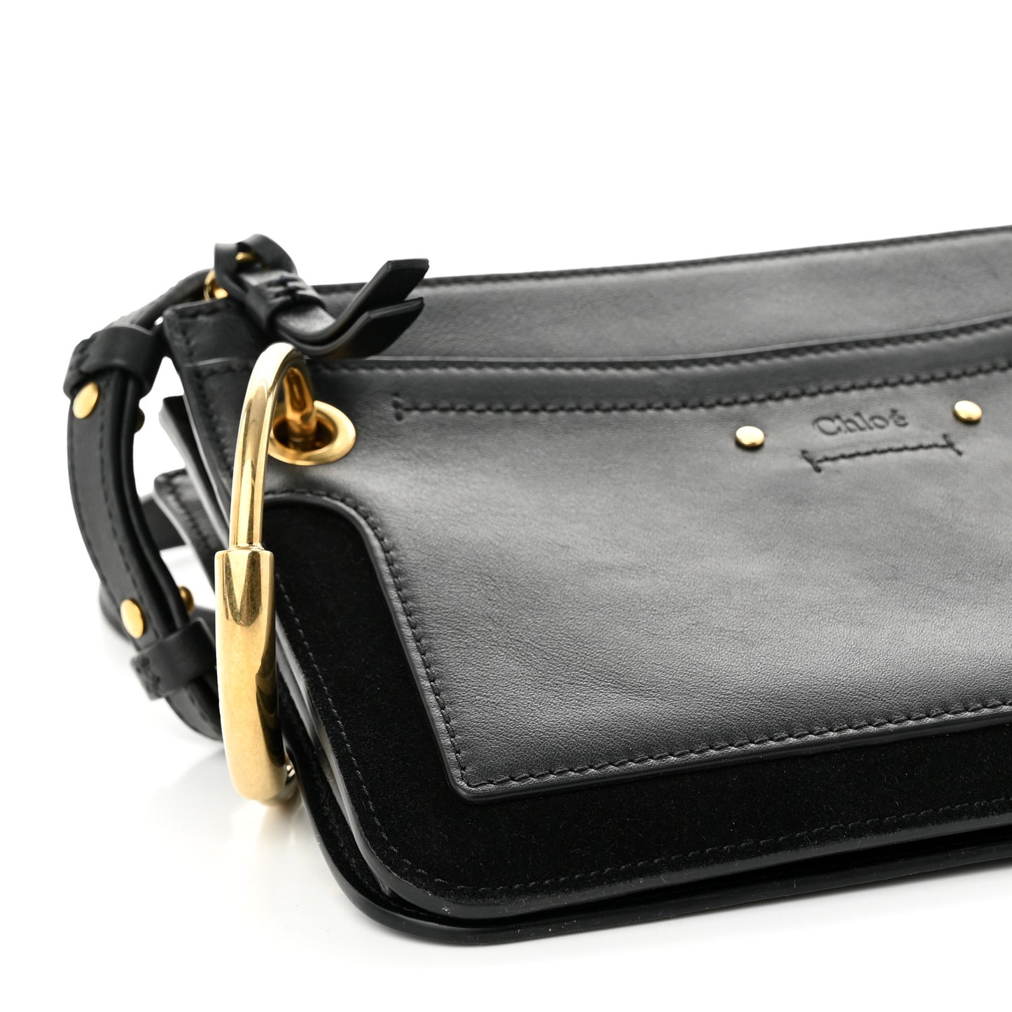 Calfskin Suede Mini Roy Bag Black