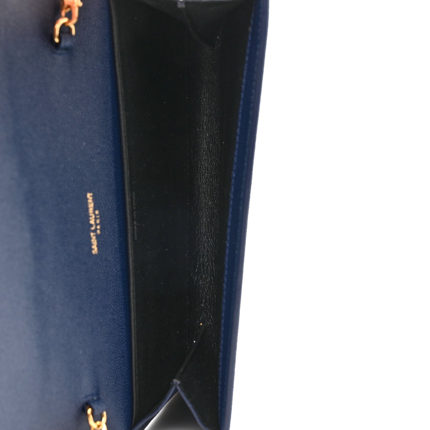Grain De Poudre Monogram Uptown Chain Wallet Blue Charron
