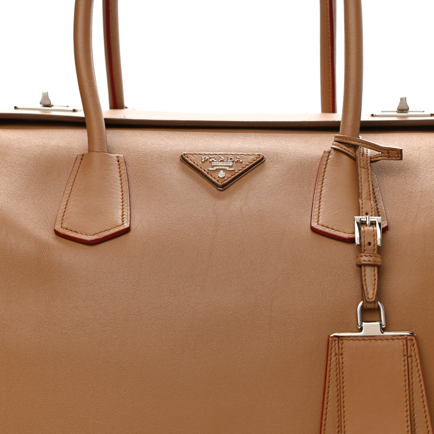 Prada City Calfskin Twin Tote Caramel 8 of 11