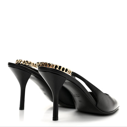 Gucci Malaga Kid 85mm Slingback Pumps 37 Black 5 of 10