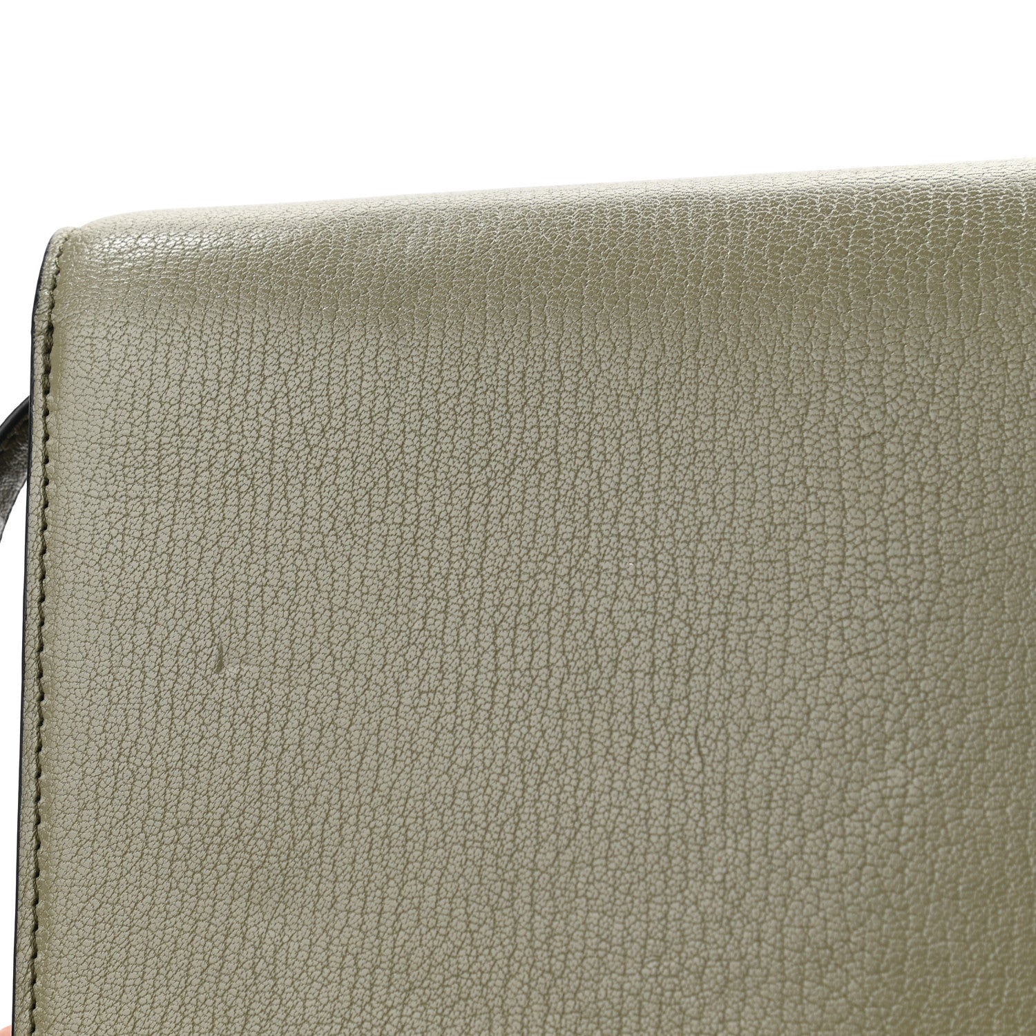 Celine Goatskin Classic Box Medium Flap Bag Army Green 13 of 15