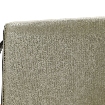 Celine Goatskin Classic Box Medium Flap Bag Army Green 13 of 15
