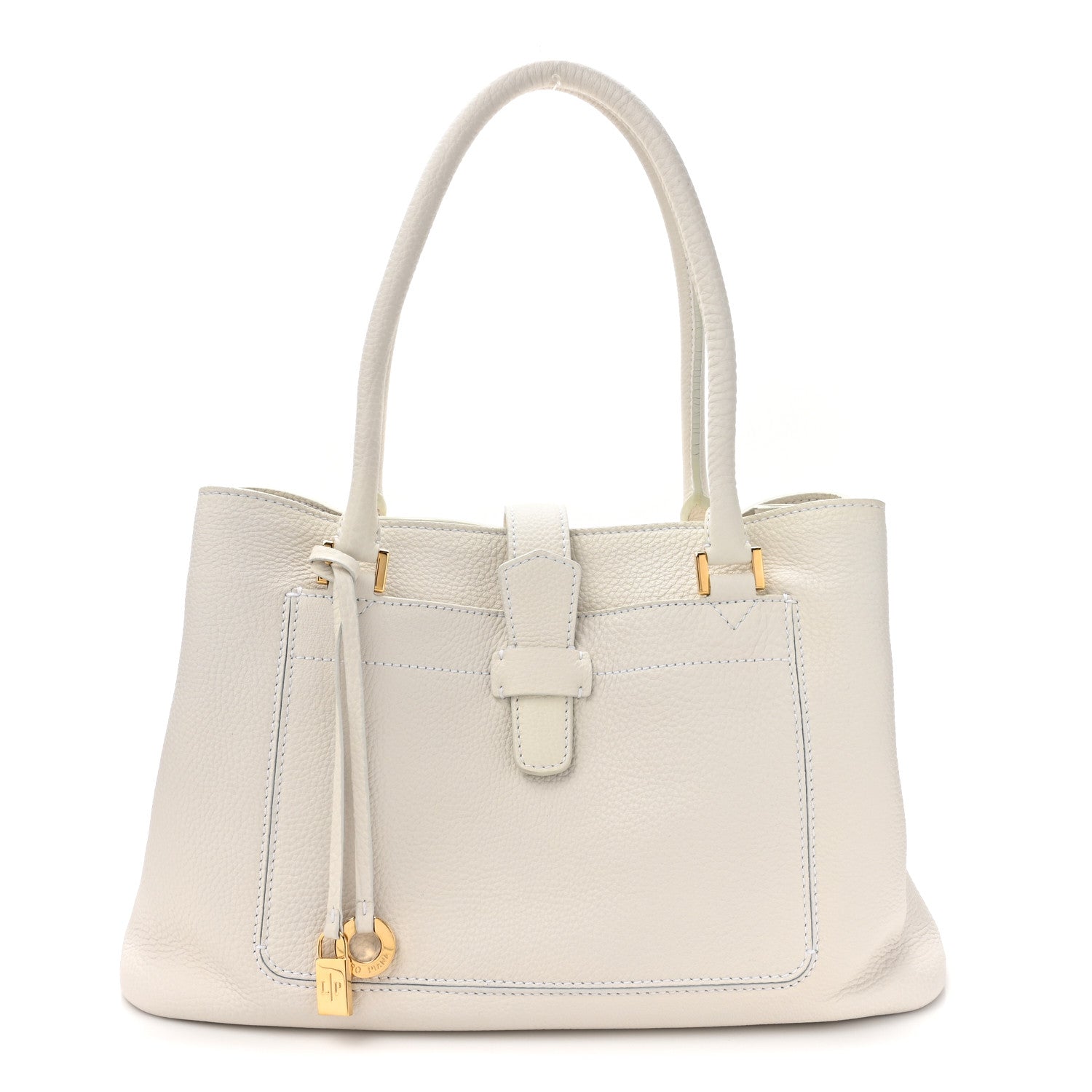 Loro Piana Grained Calfskin Bellevue Odessa White 1 of 13
