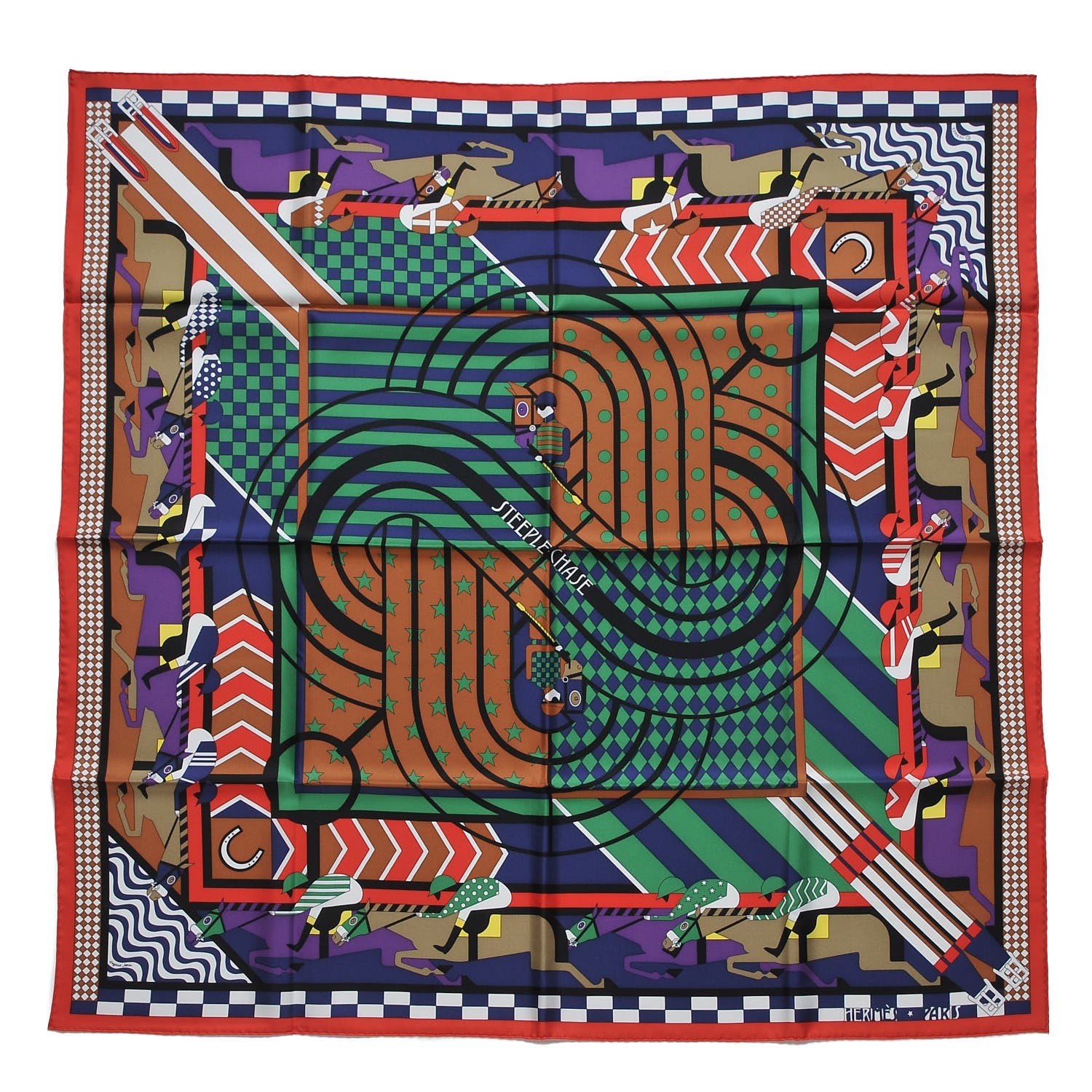 Hermes Silk Steeple Chase Scarf 90 1 of 6
