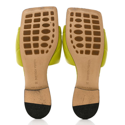 Bottega Veneta Nappa Quilted Rubber Lido Flat Sandals 36 Kiwi 5 of 8