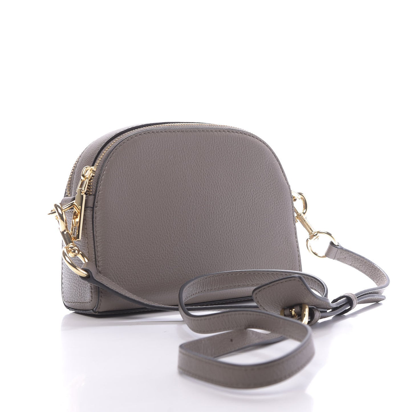 Calfskin Shutter Camera Crossbody Bag Loam Soil