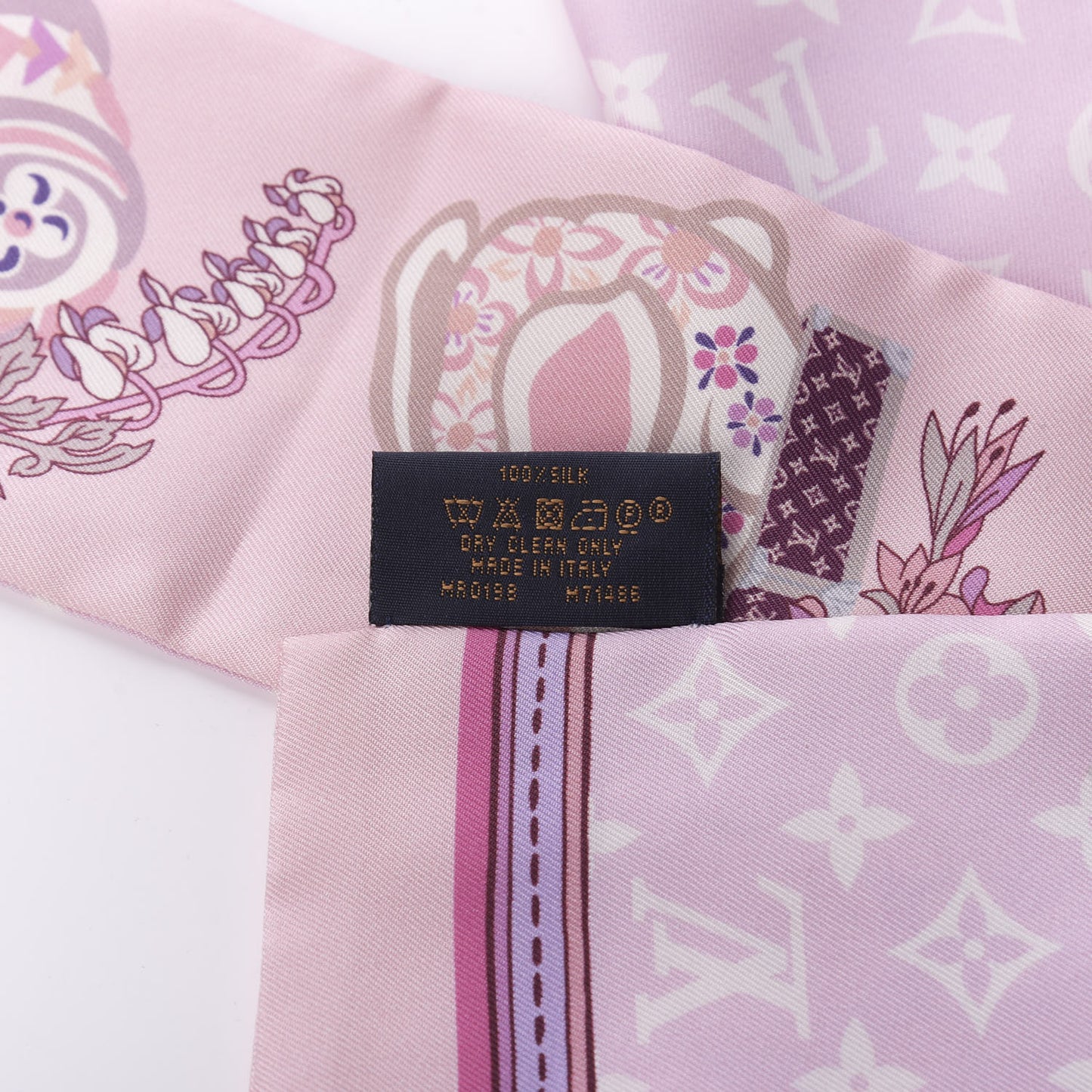 Silk Monogram Superstition Bandeau Light Pink