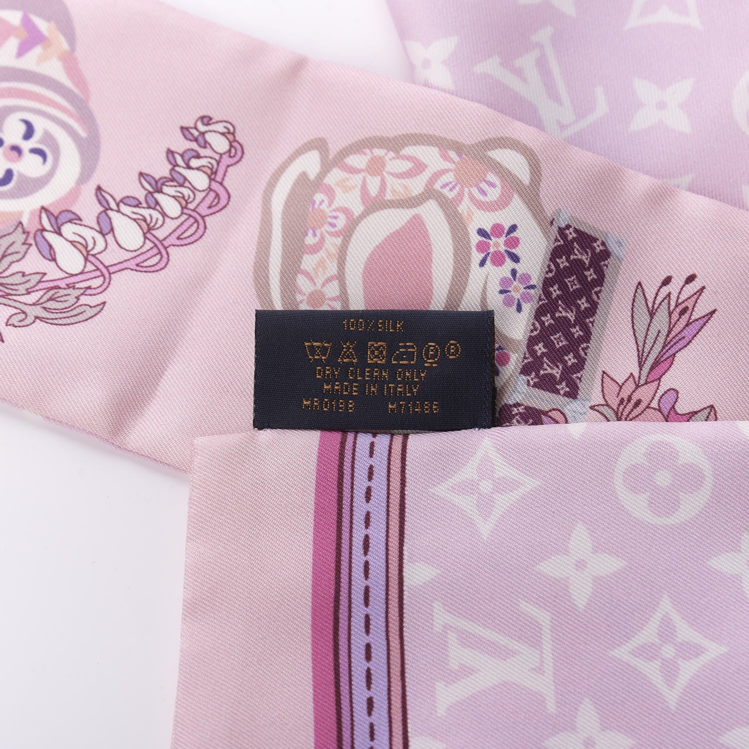 Louis Vuitton Silk Monogram Superstition Bandeau Light Pink 4 of 4