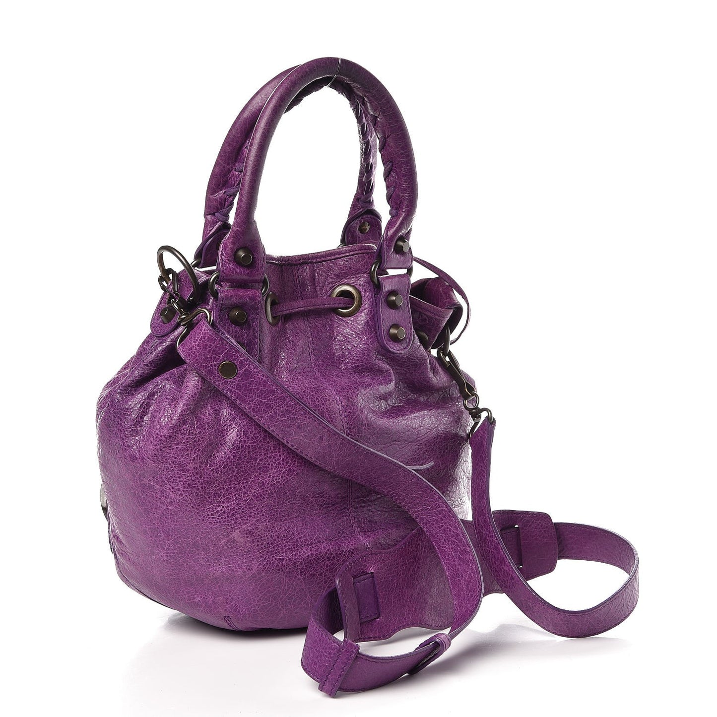 Agneau Classic Hardware Mini Pompon Ultraviolet