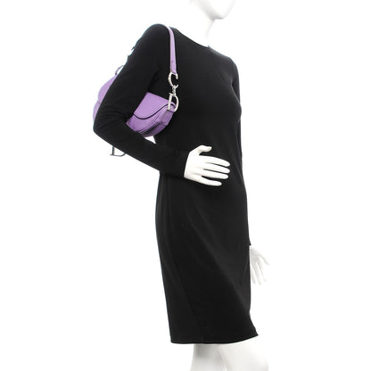 Christian Dior Calfskin Saddle Bag Purple 2 of 7