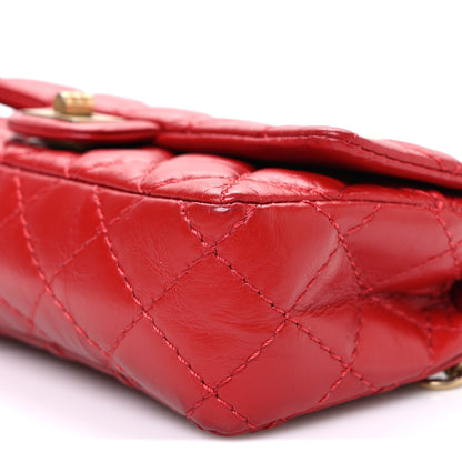 Chanel Aged Calfskin Quilted 2.55 Reissue Flap Belt Bag Red 10 of 10