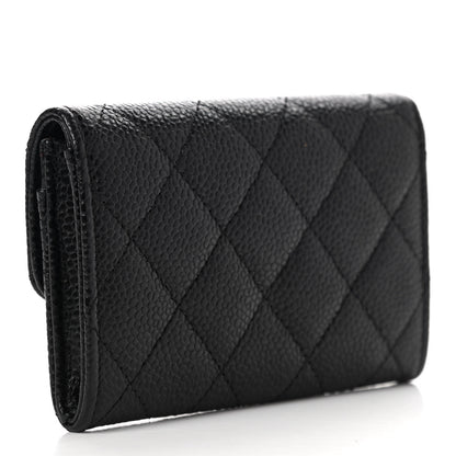 Chanel Caviar Quilted Flap Card Holder Black 3 of 8