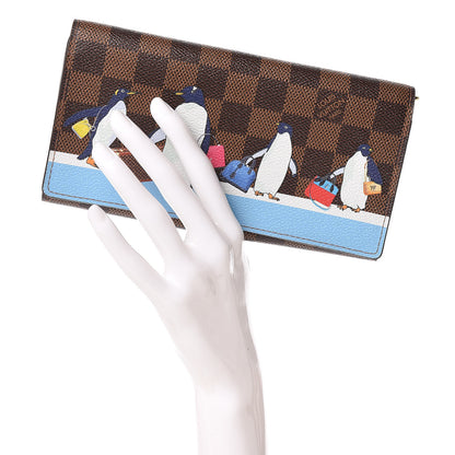 Louis Vuitton Damier Ebene 2017 Christmas Animation Sarah Wallet 2 of 8