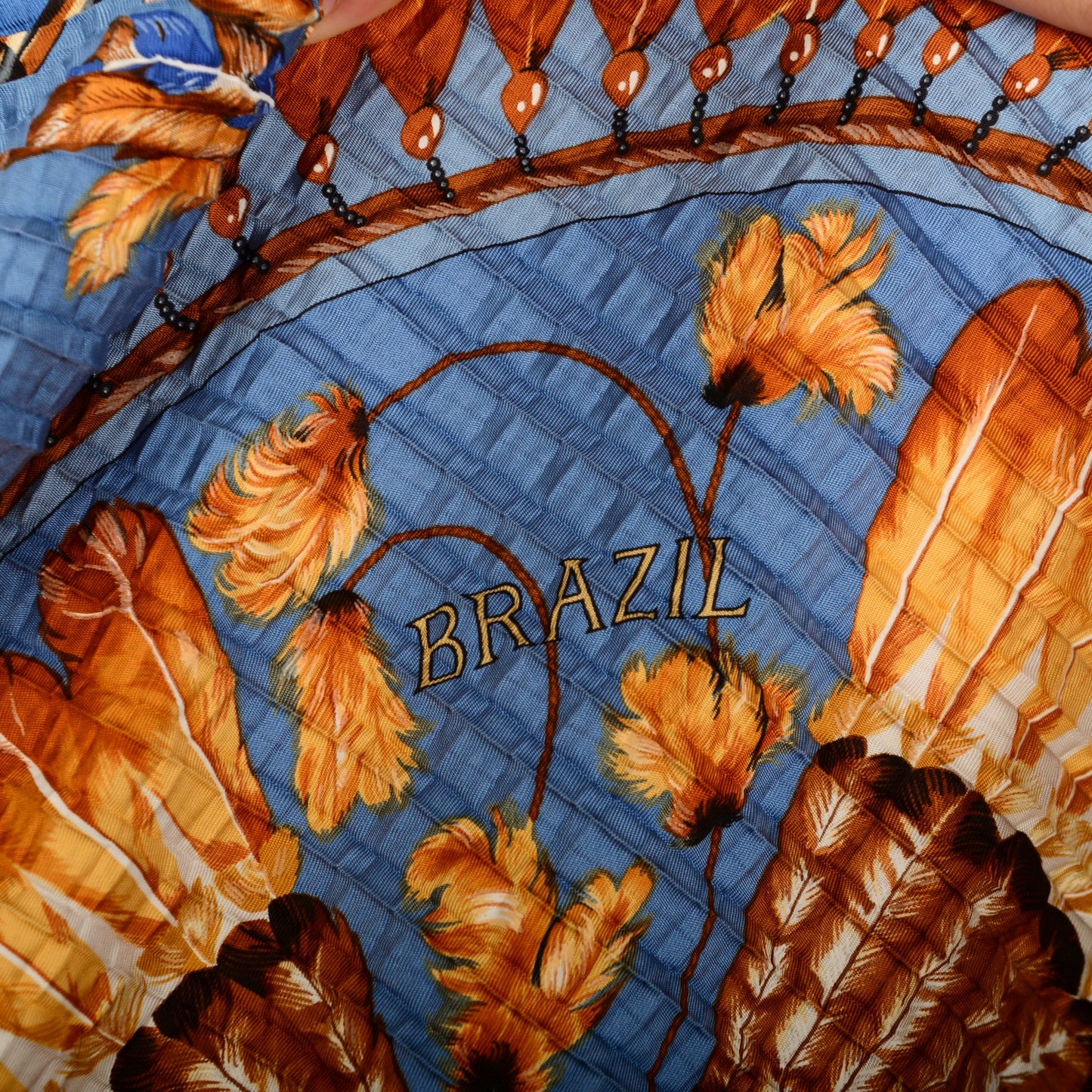 Silk Plisse Brazil Scarf 90