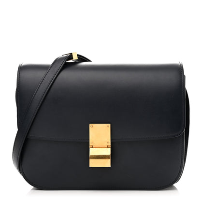 Celine Box Calfskin Medium Classic Box Flap Bag Navy 1 of 15