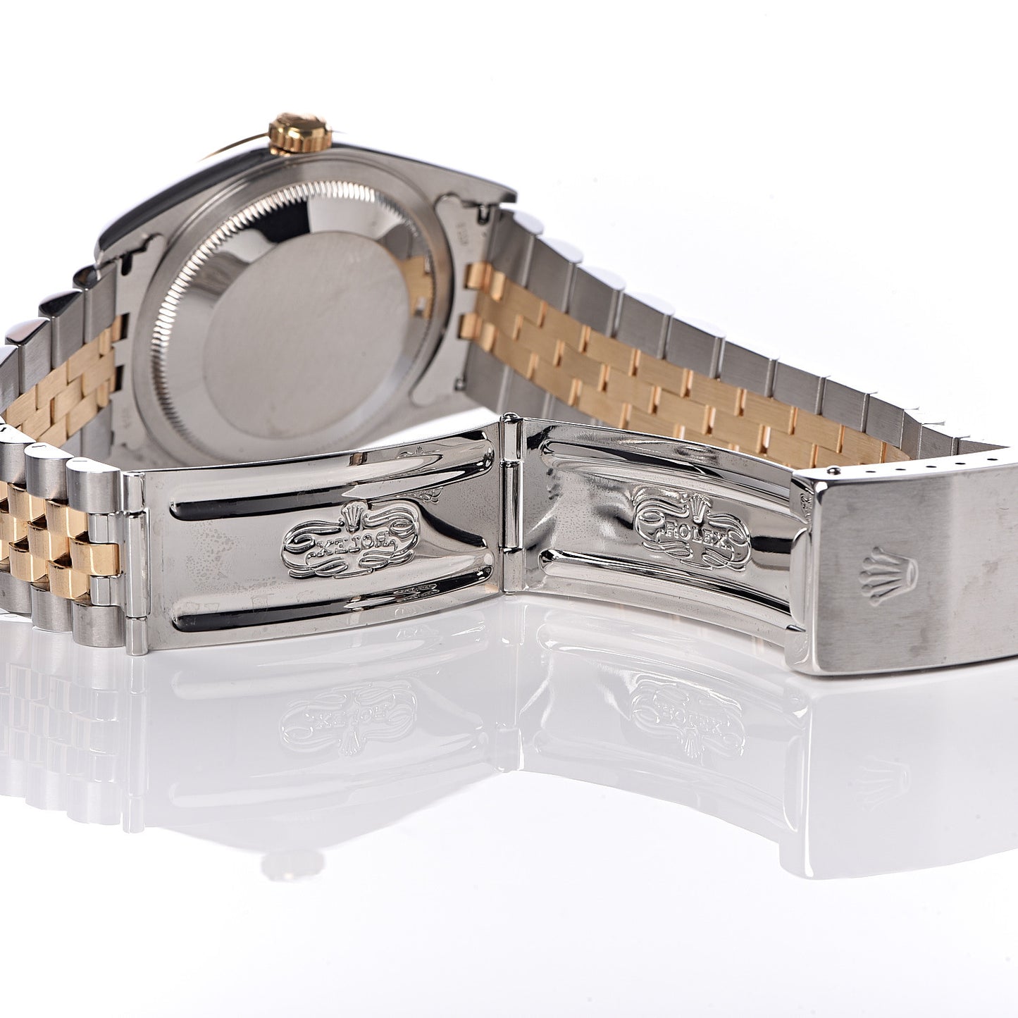 Stainless Steel 18K Yellow Gold Diamond 36mm Oyster Perpetual Datejust Watch Champagne 16233