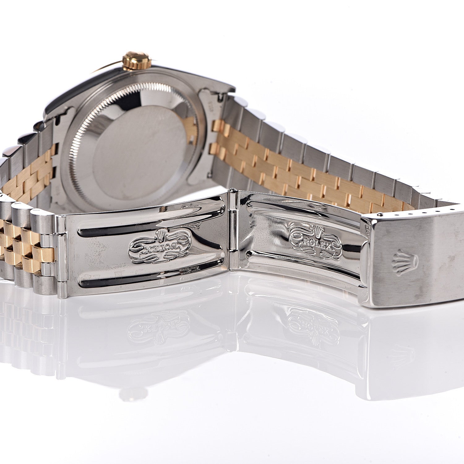 Rolex Stainless Steel 18K Yellow Gold Diamond 36mm Oyster Perpetual Datejust Watch Champagne 16233 5 of 6