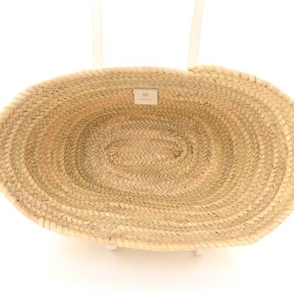 Givenchy Raffia Woven Calfskin Voyou Basket Bag White 5 of 10