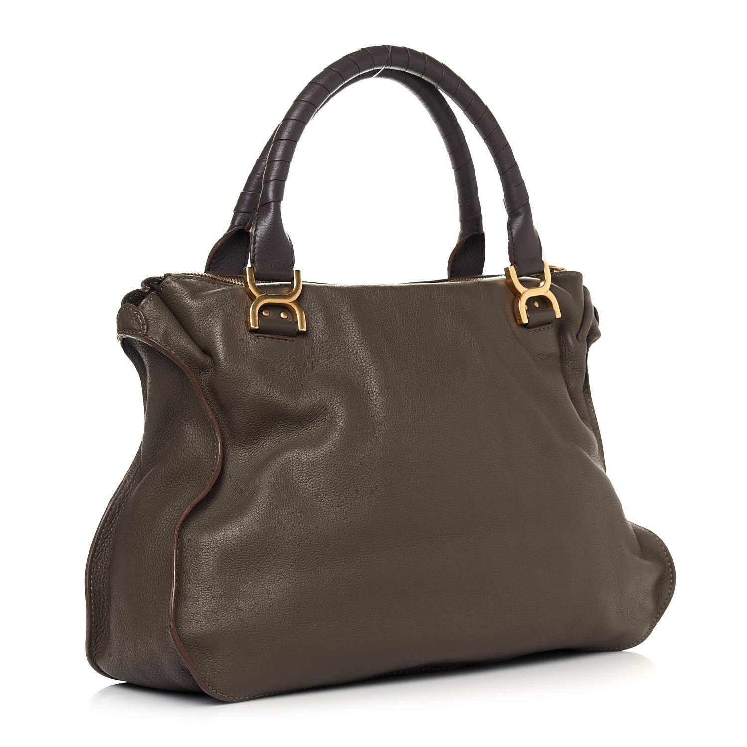 Chloe Calfskin Large Marcie Satchel Anchor Grey 2 of 11